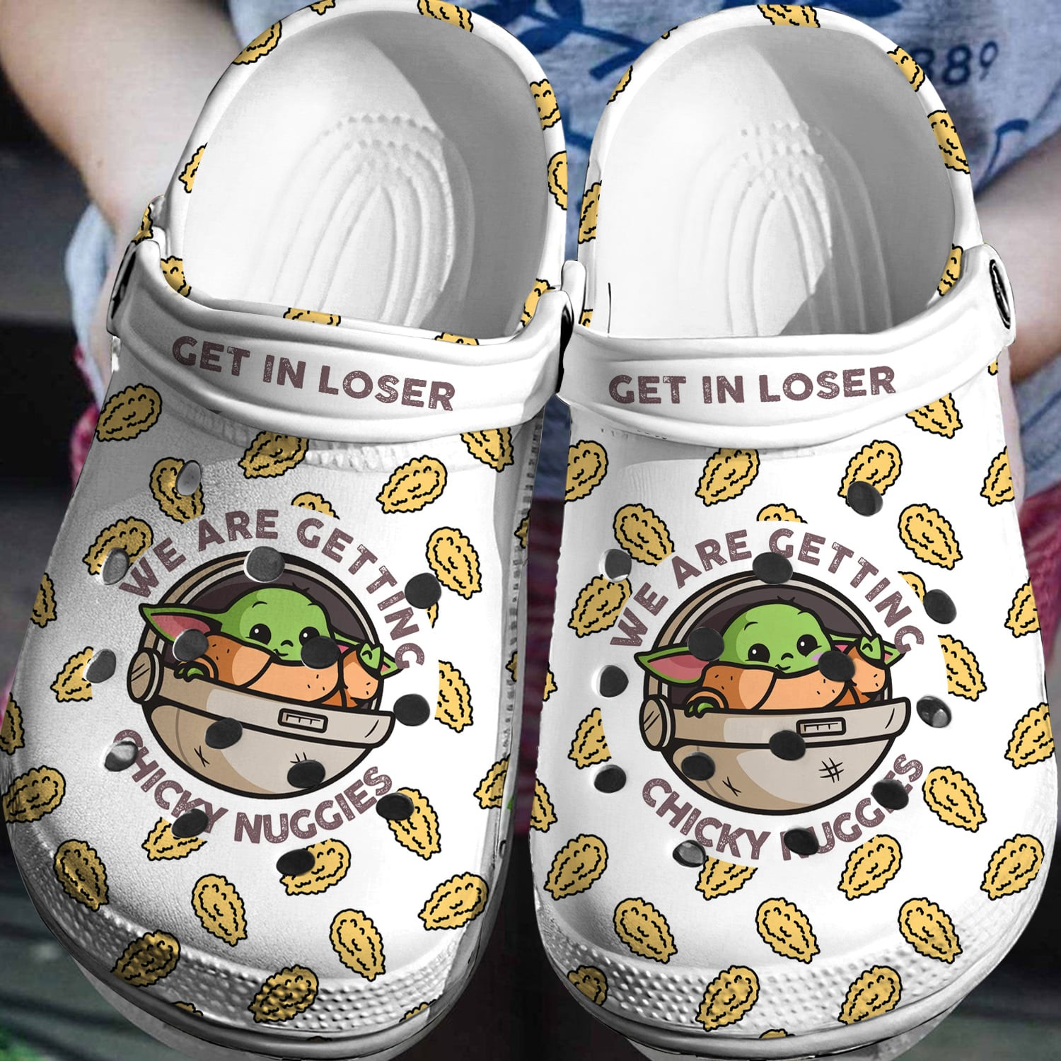 Get In Loser - Baby Yoda Crocs Shoes For Men And Women 3D Clog Shoes