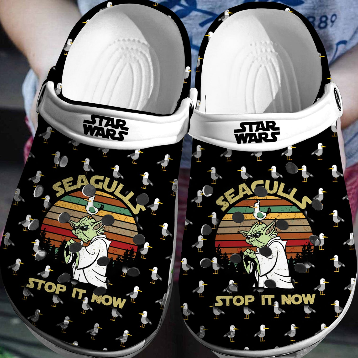 Seagulls Stop It Now - Yoda Crocs For Mens And Womens 3D Clog Shoes