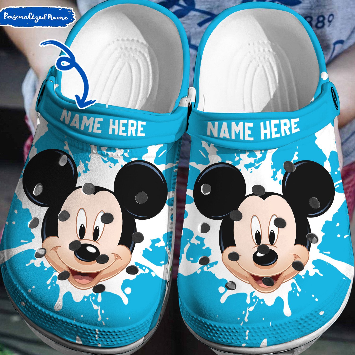 Personalized Mickey Mouse Crocs 3D Clog Shoes