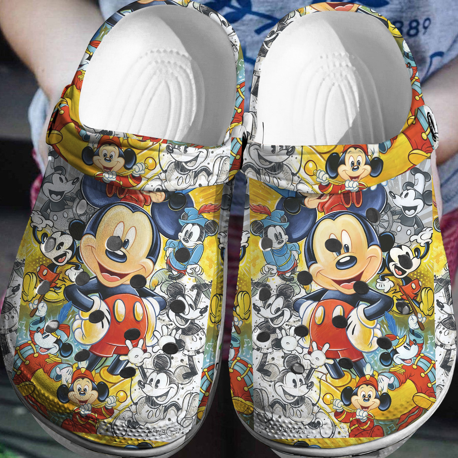 90 Years of Mickey Mouse Crocs 3D Clog Shoes