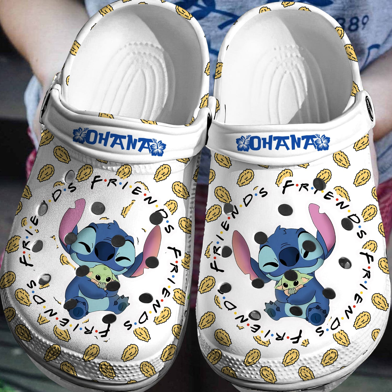 Stitch Baby Yoda Crocs 3D Clog Shoes