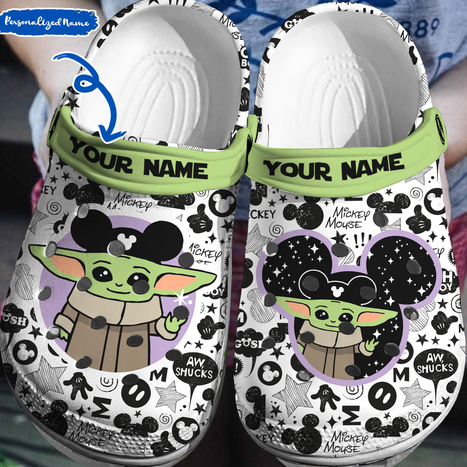 Baby Yoday Mickey Crocs 3D Clog Shoes