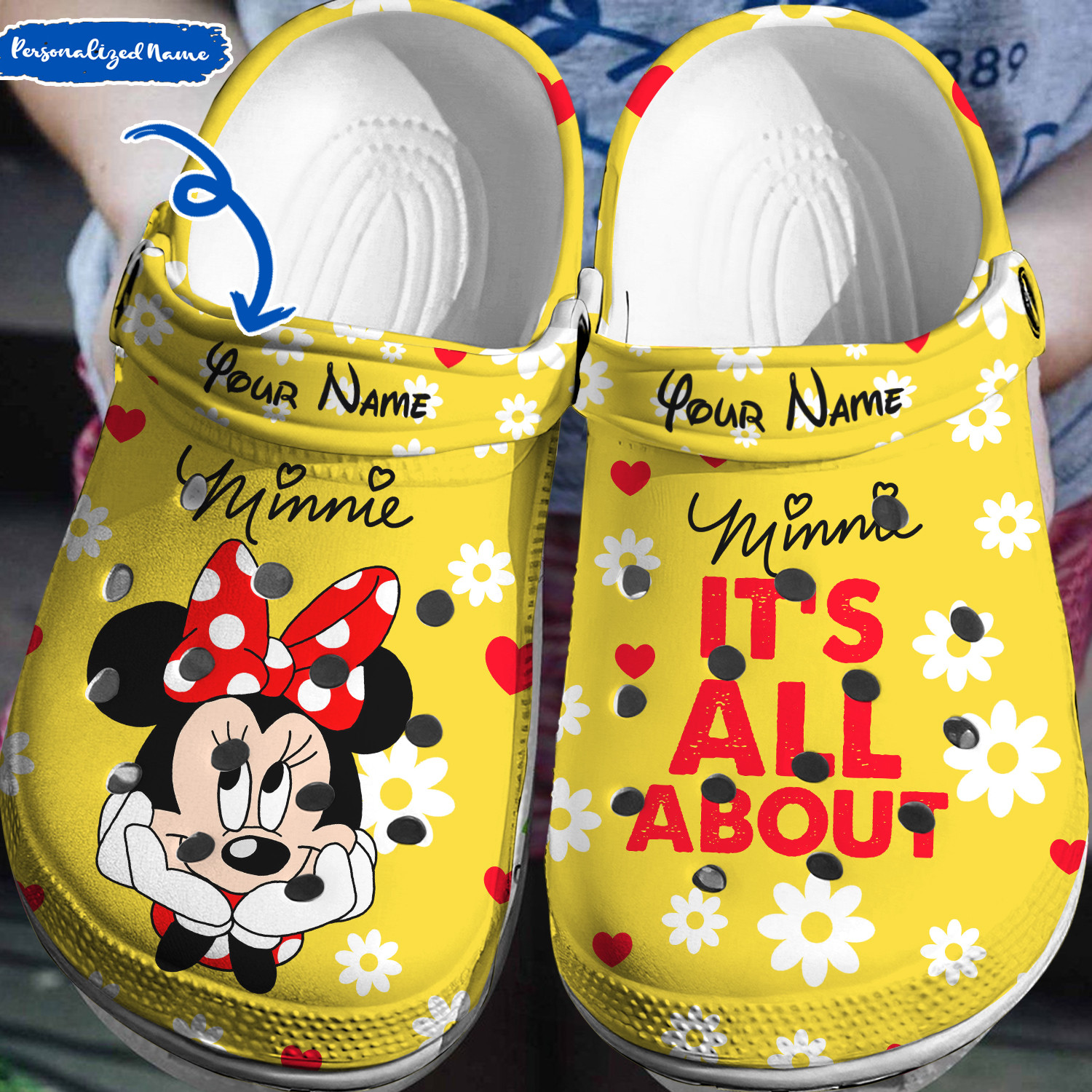 Minnie Mouse Crocs 3D Clog Shoes