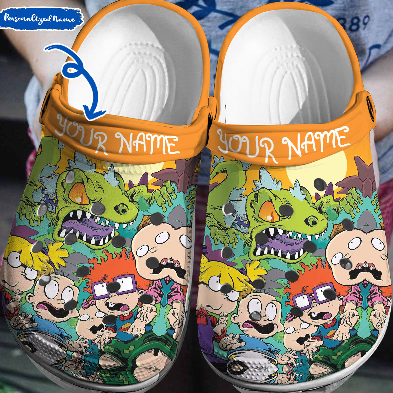 Rugrats Characters Crocs 3D Clog Shoes