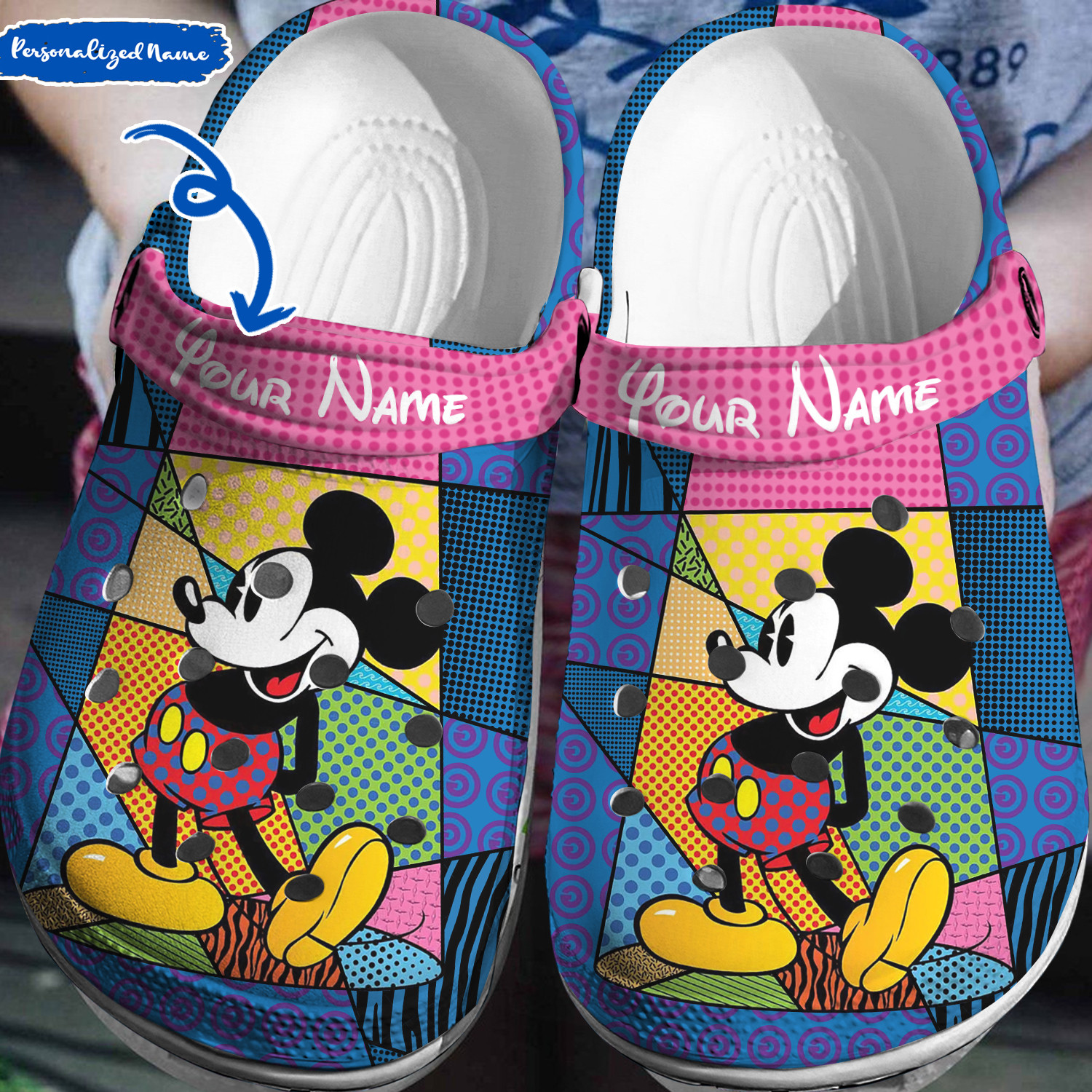 Mickey Mouse Crocs 3D Clog Shoes