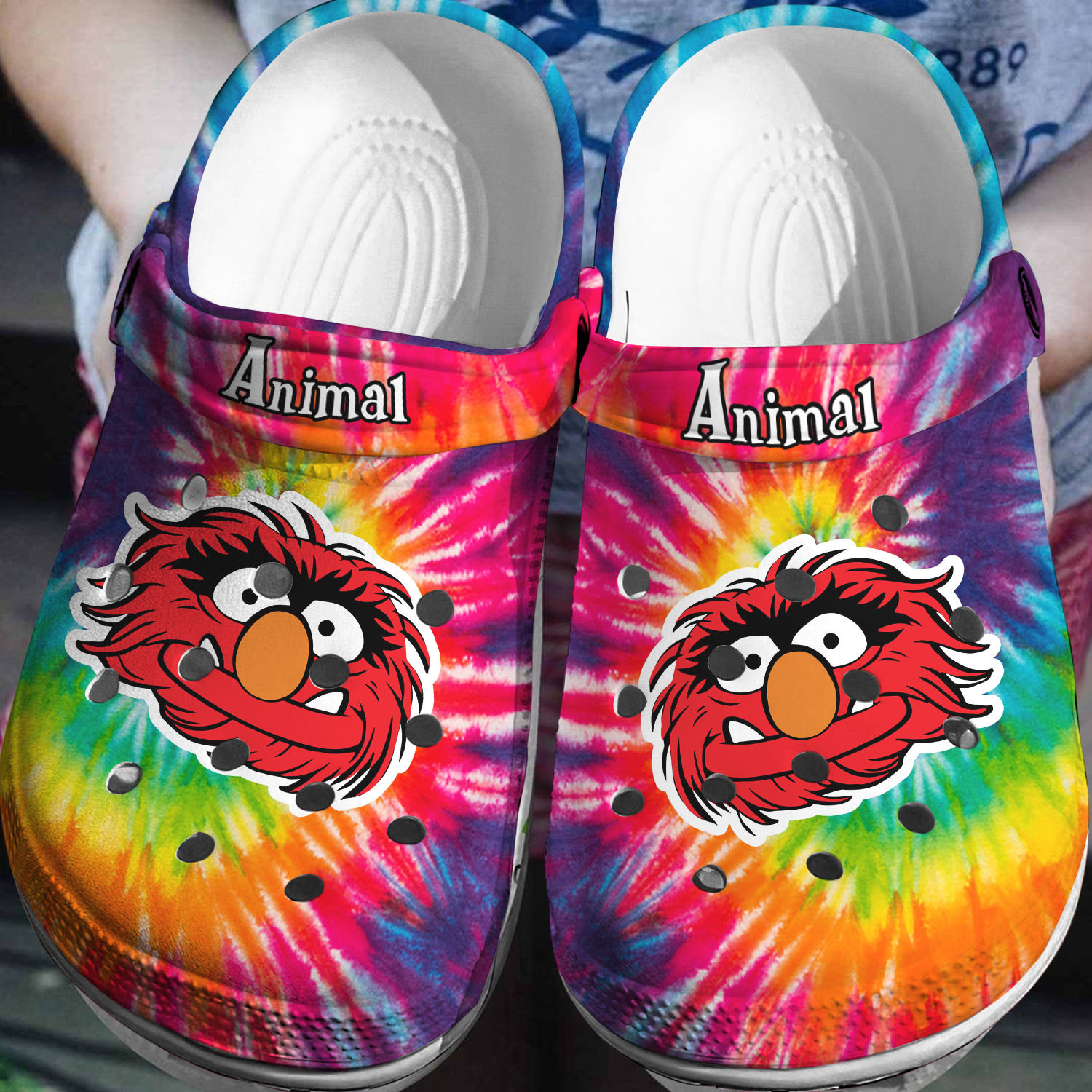 Animal The Muppets Tie Dye Crocs 3D Clog Shoes