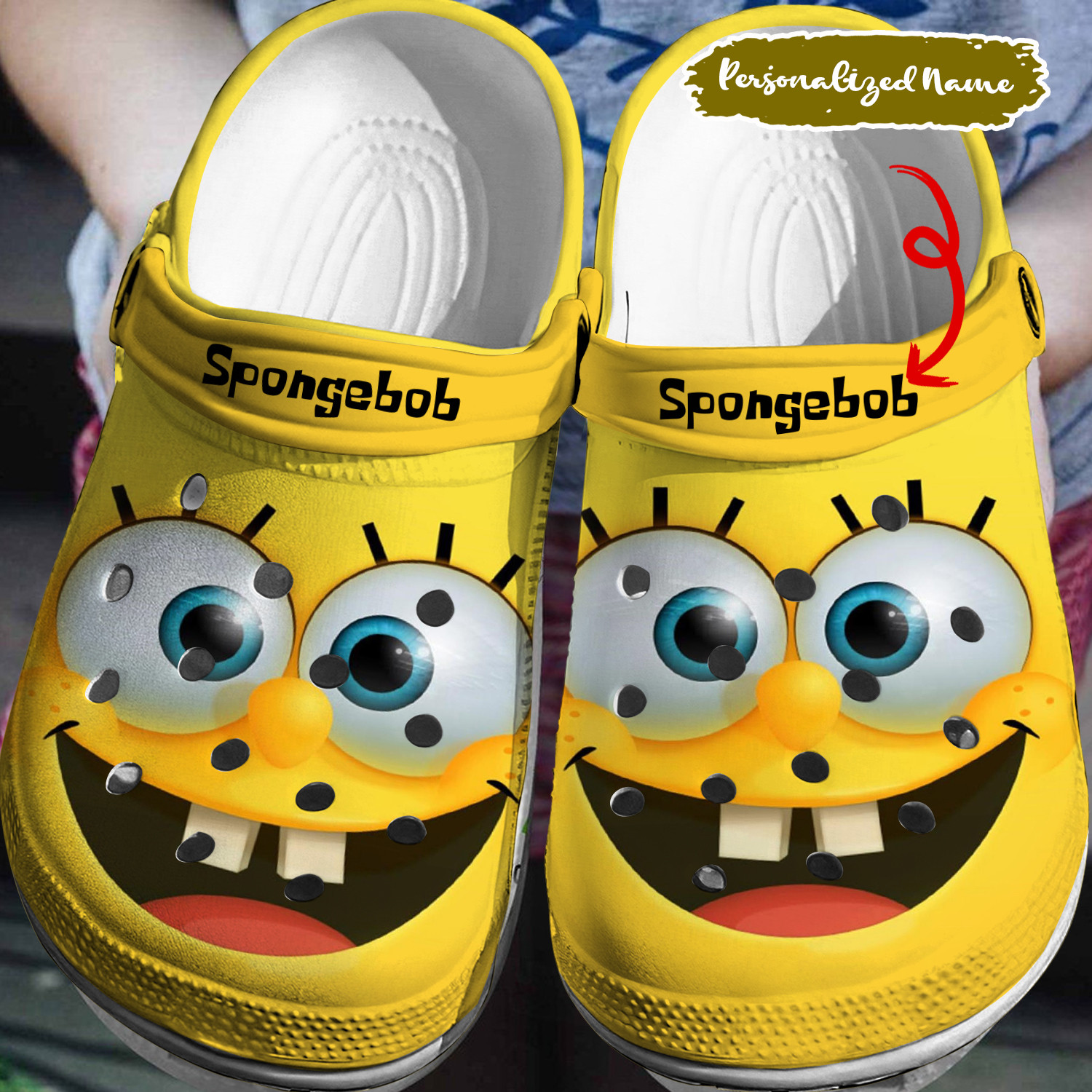 Personalized Spongebob 3D Comfortable Crocs 3D Clog Shoes