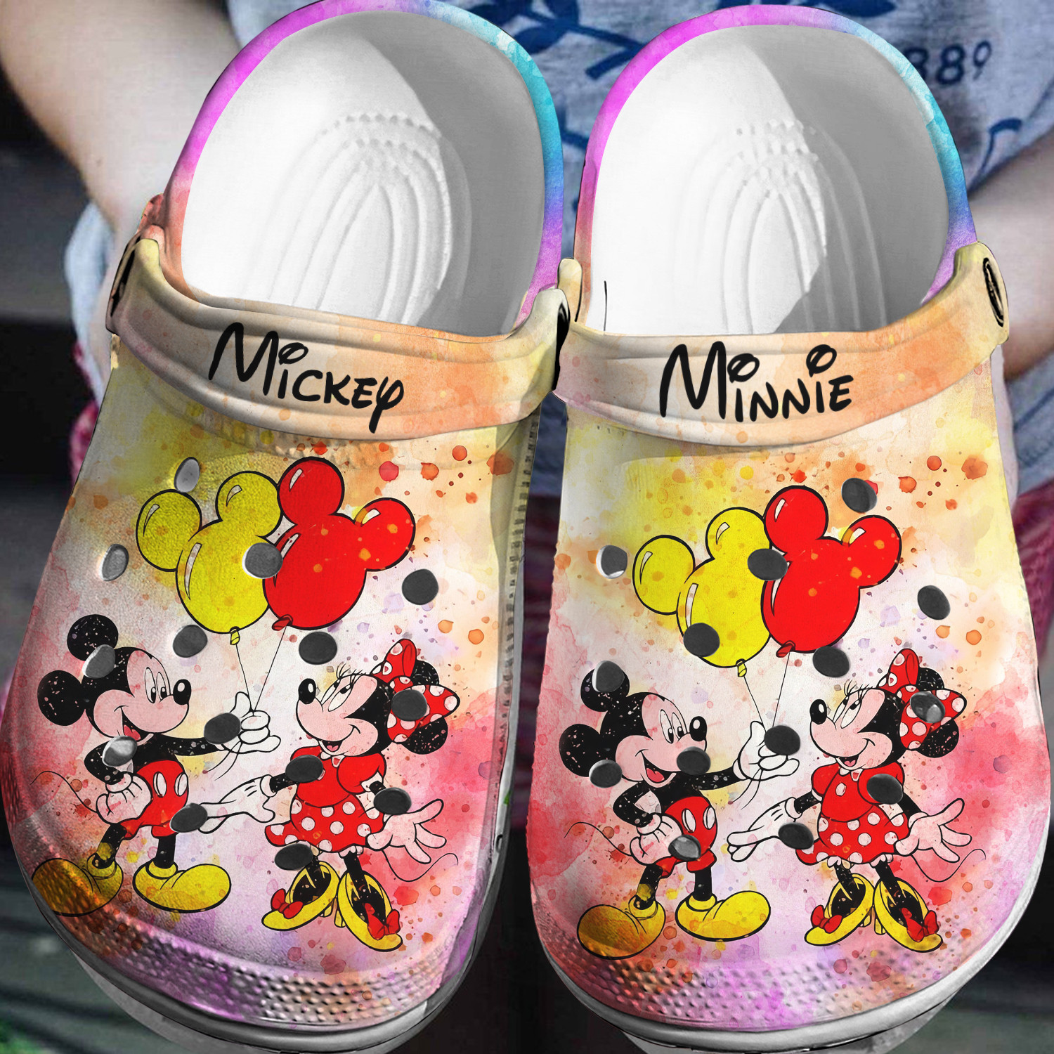 Mickey Minnie Balloon Crocs 3D Clog Shoes