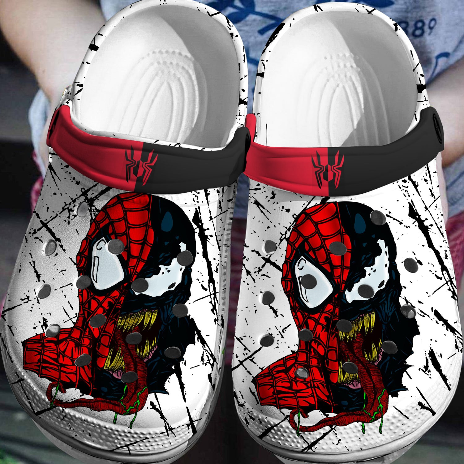 Spiderman Venom Crocs 3D Clog Shoes