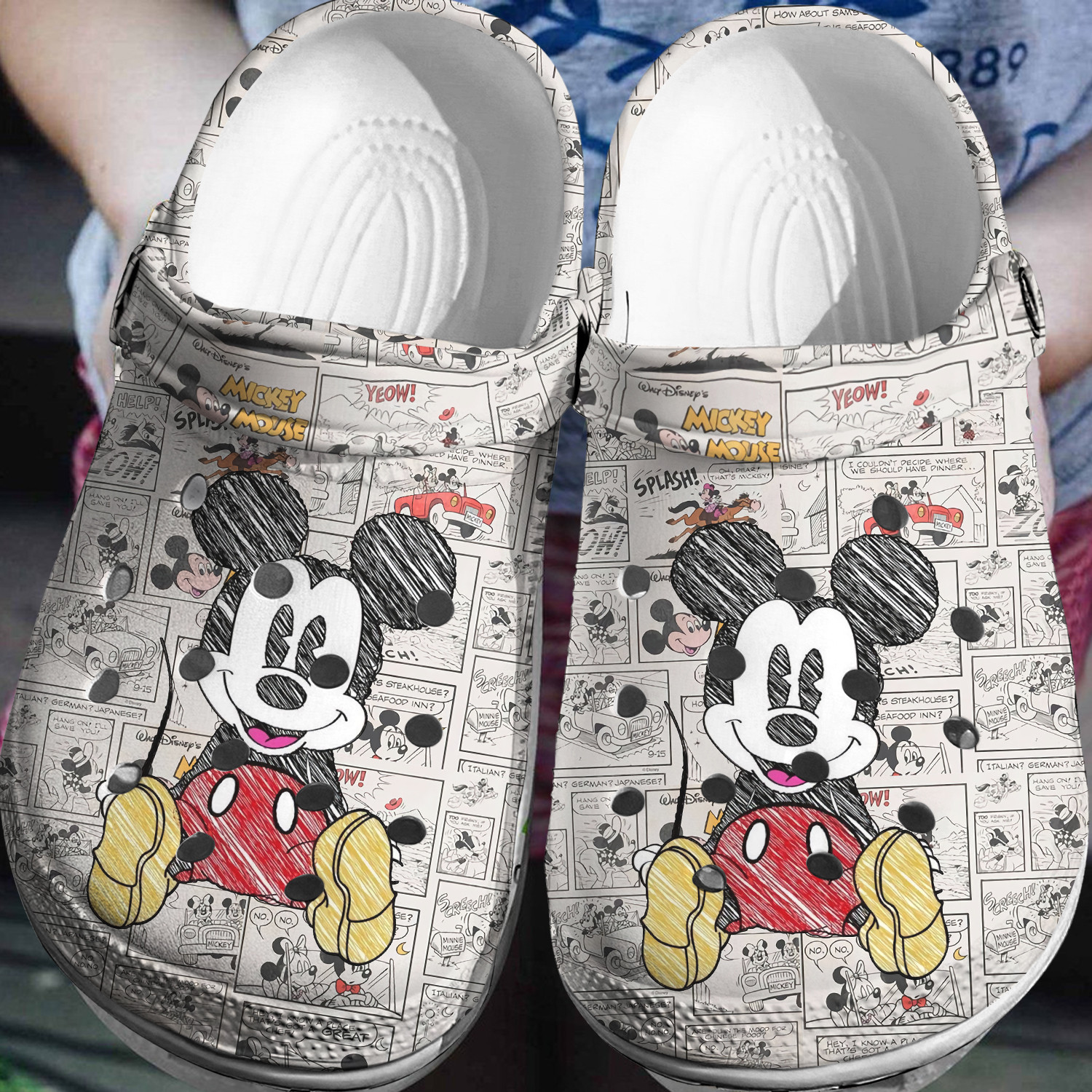 Mickey Mouse Crocs 3D Clog Shoes