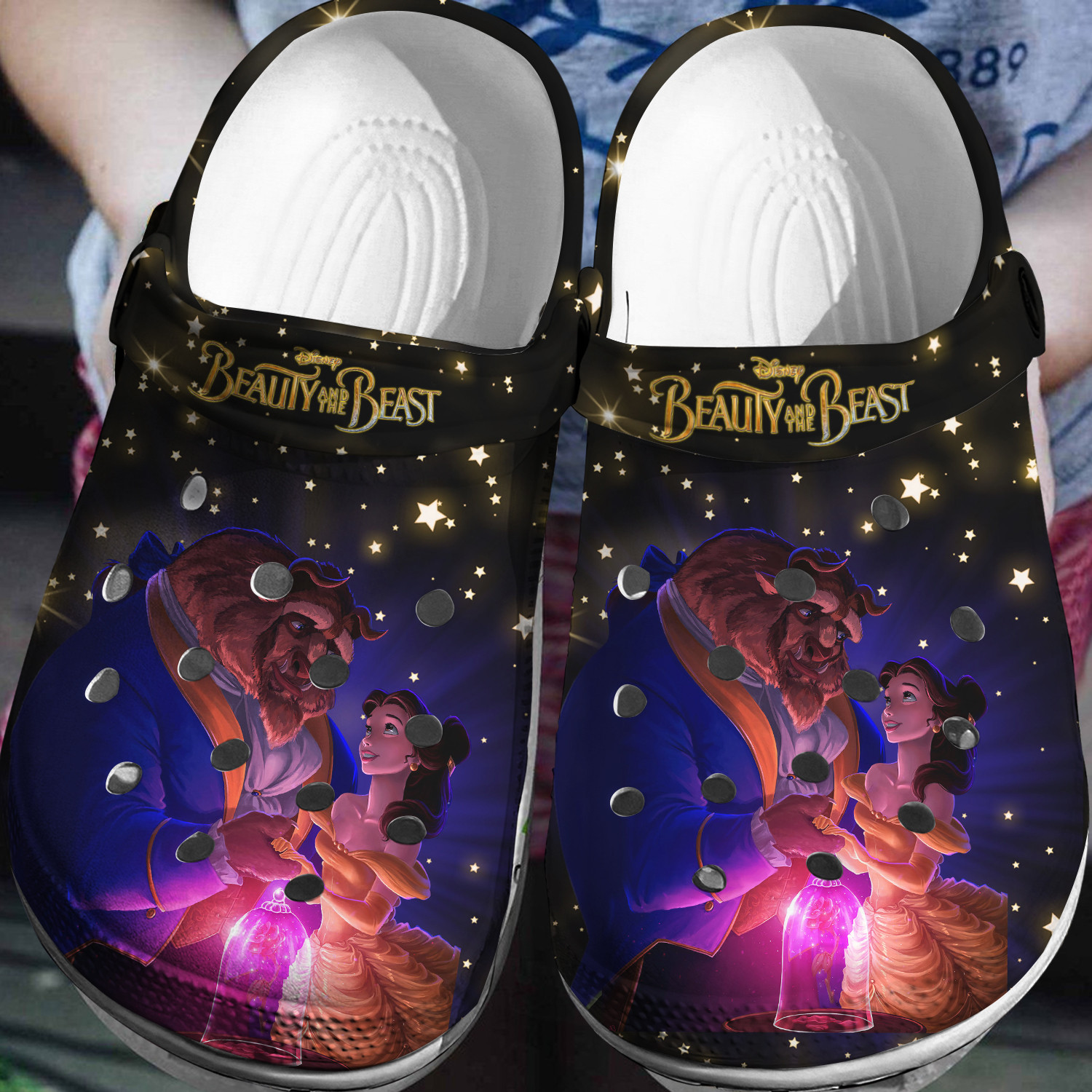 Beauty and The Beast Crocs 3D Clog Shoes