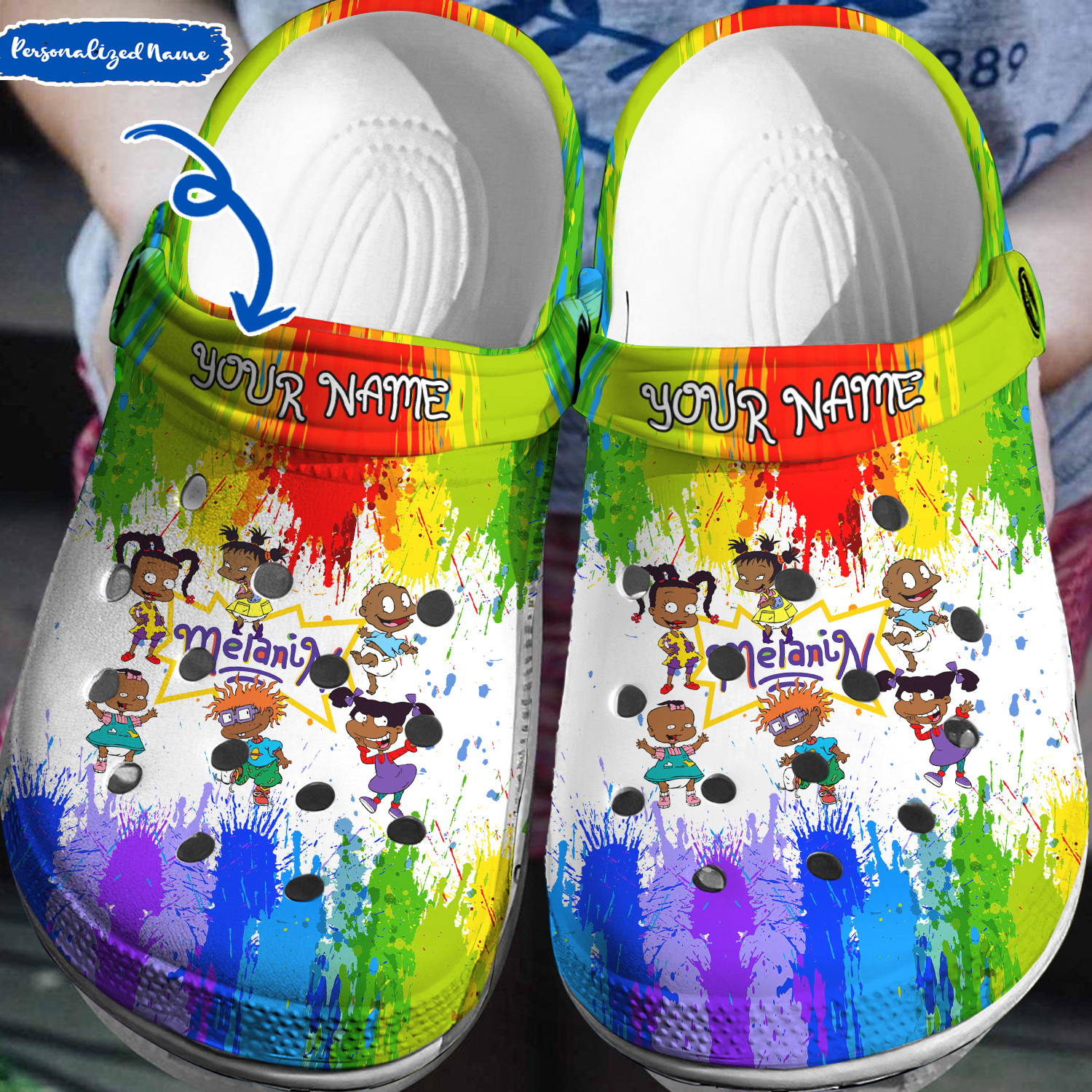 Rugrats Melanin Crocs 3D Clog Shoes