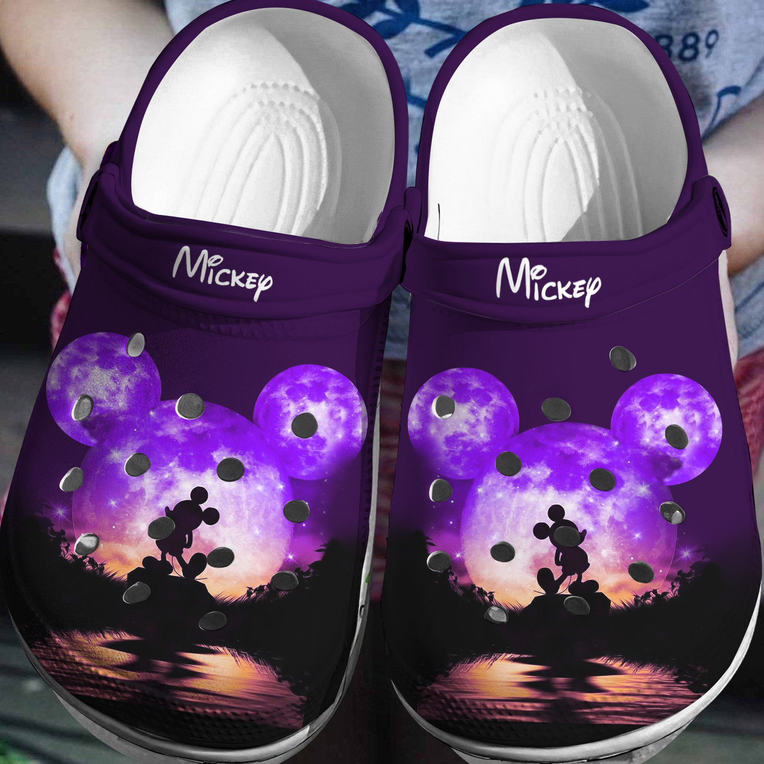 Mickey Mouse Moon Crocs 3D Clog Shoes