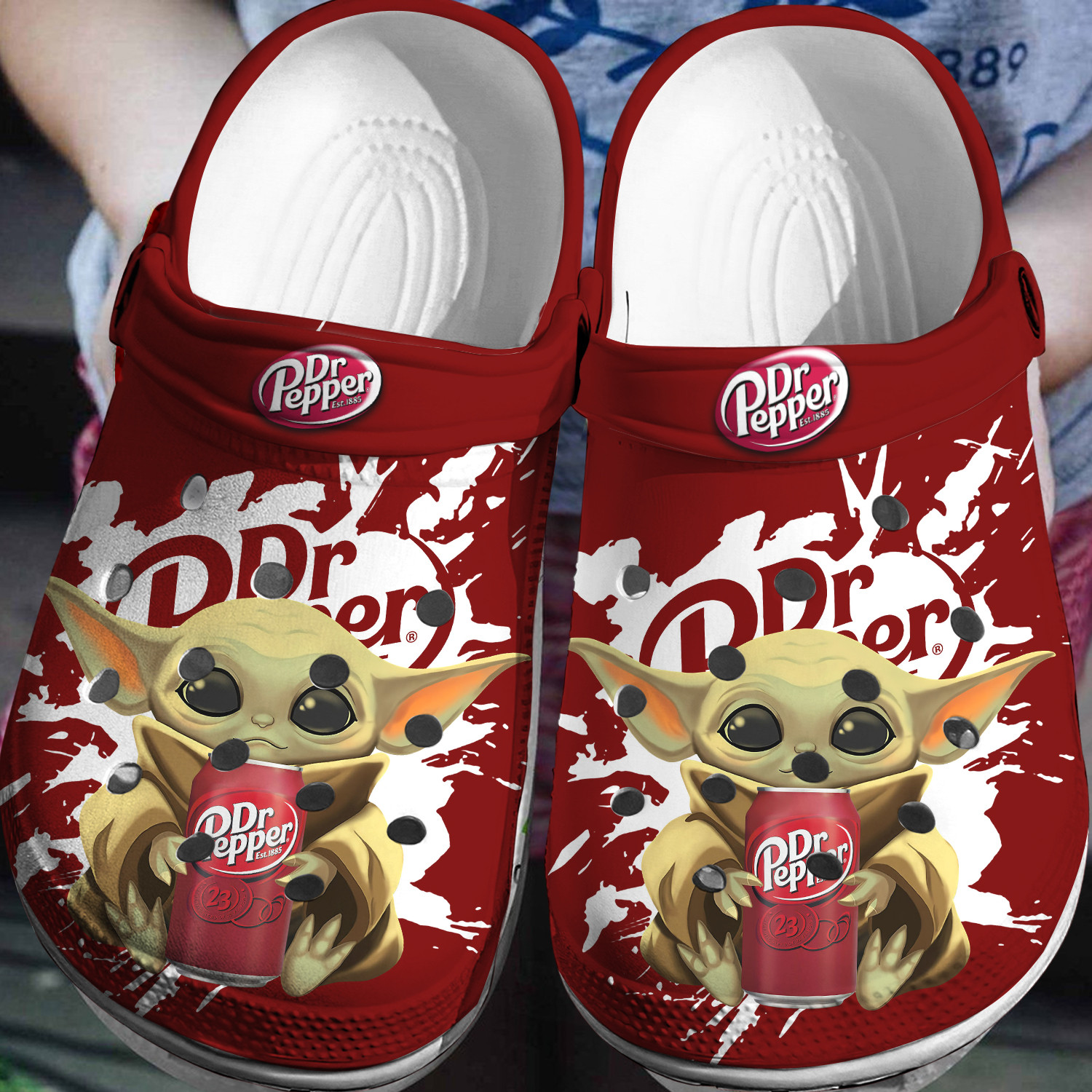 Baby Yoda Dr Pepper Crocs 3D Clog Shoes