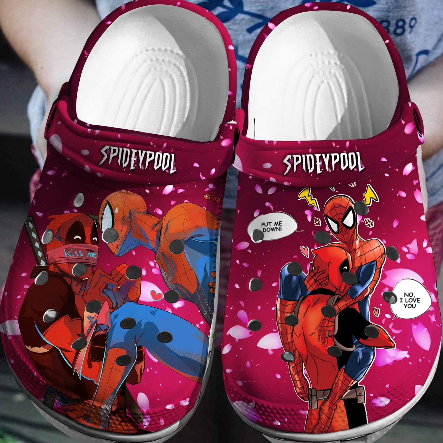 Deadpool Spiderman Crocs 3D Clog Shoes