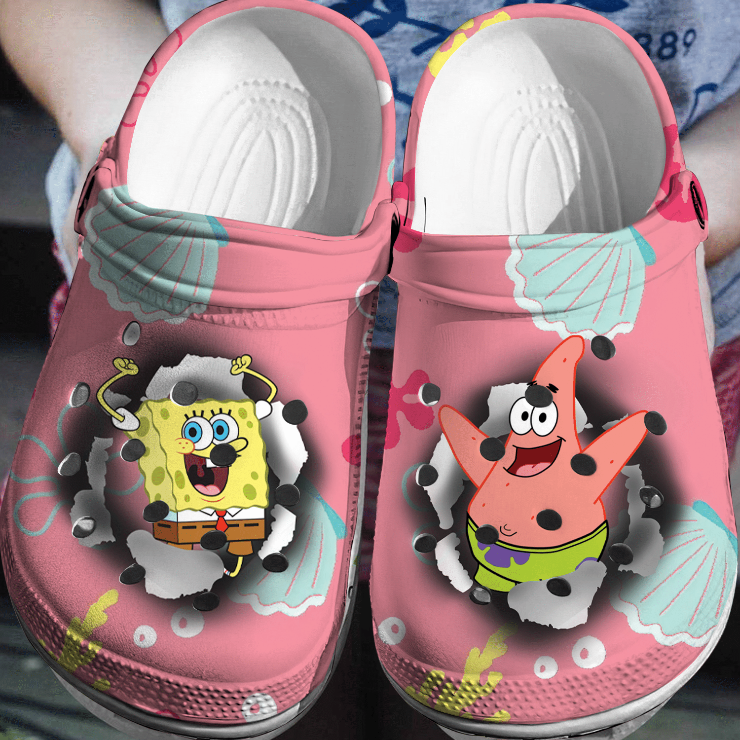 Spongebob Patrick Crocs 3D Clog Shoes