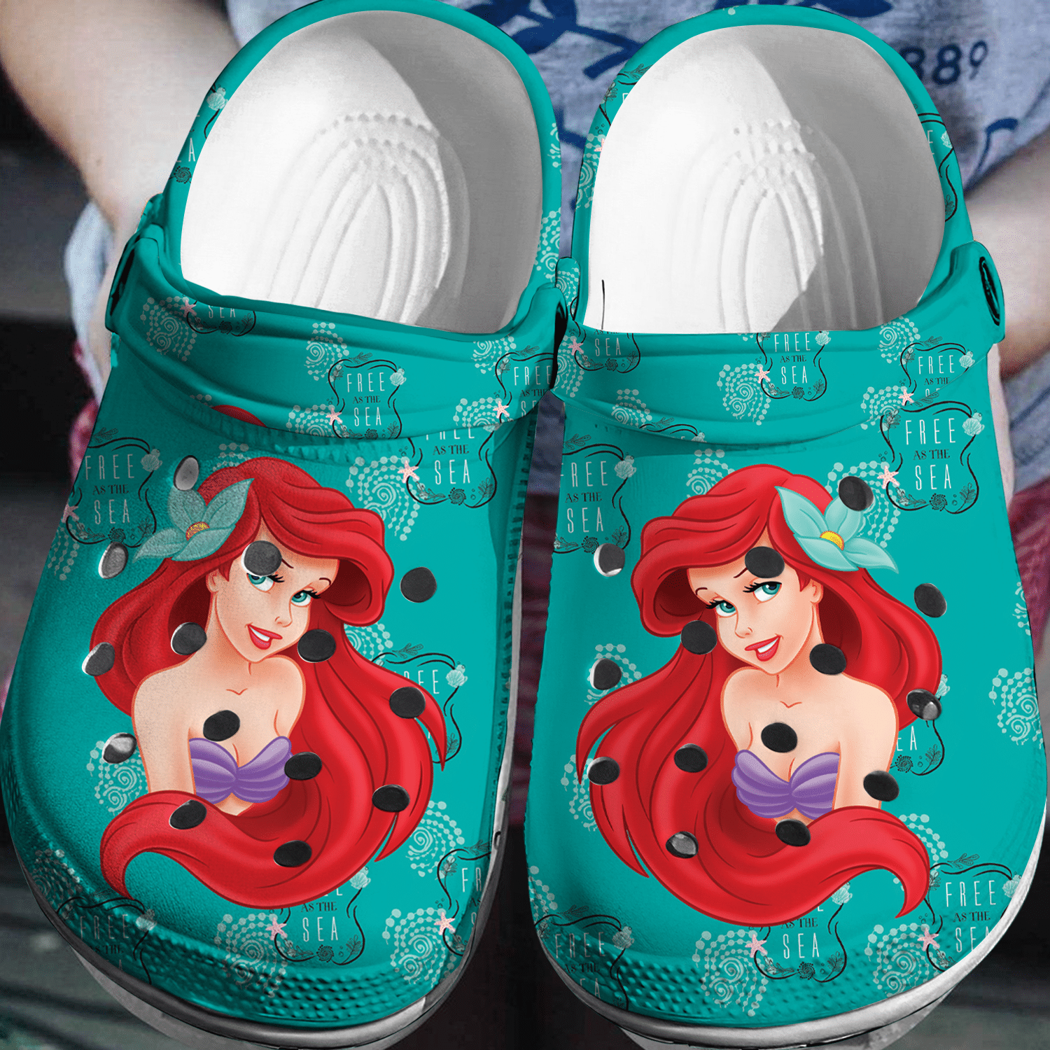 Ariel The Little Mermaid Crocs 3D Clog Shoes