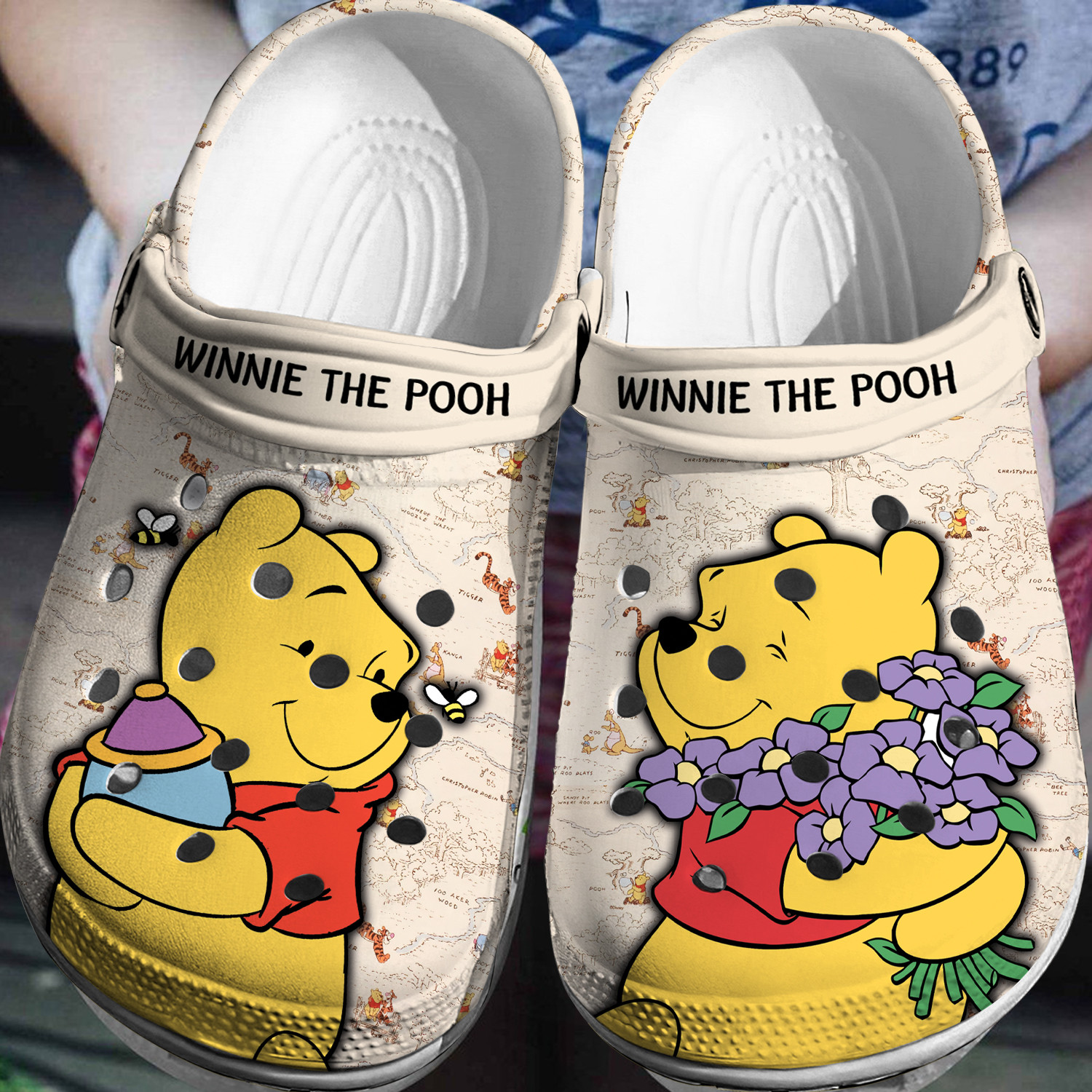 Winnie The Pooh Crocs 3D Clog Shoes