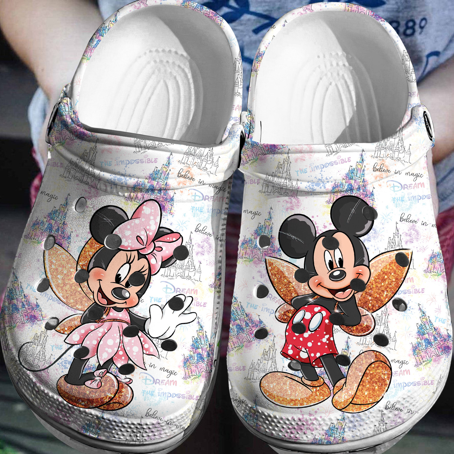 Mickey Minnie Crocs 3D Clog Shoes