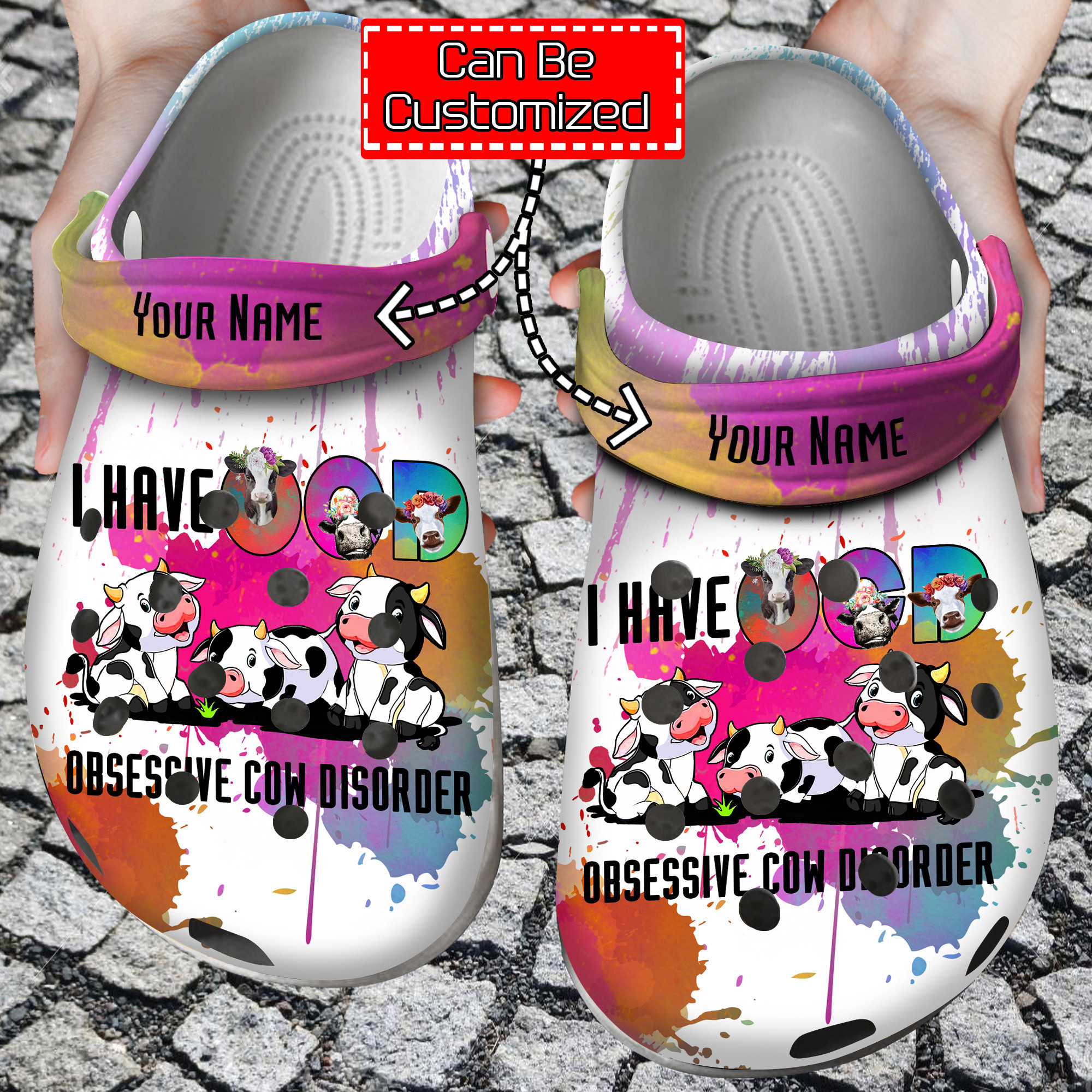 Custom Personalized Baby Cows Clog Crocs Shoes