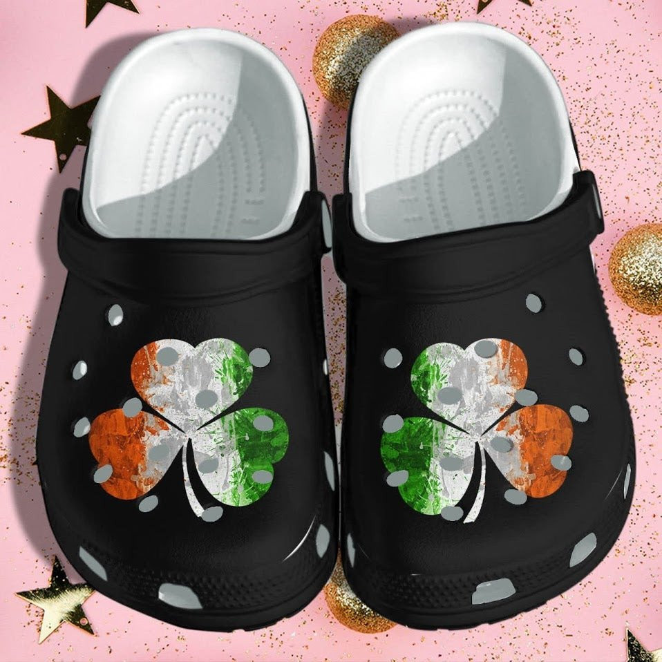 Clover Irish Flag Clog Crocs Shoes St Patricks Day - Irish Cute Gifts For Women Men