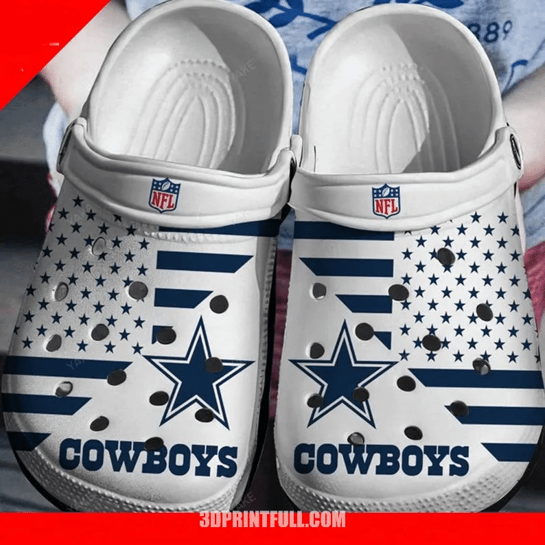 Dallas Team Gift For Fan Rubber Crocband Clog