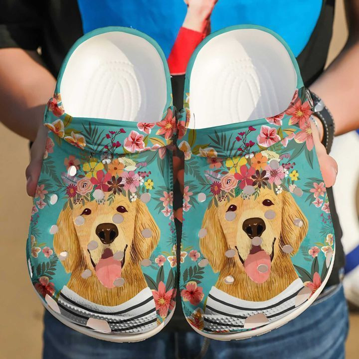 Golden Retriever Cute clog Crocs Shoes