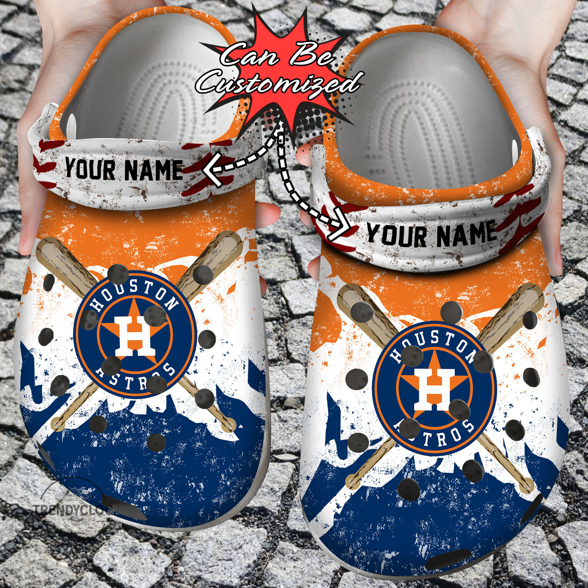 Baseball HAstros Personalized Watercolor New Clog Crocs Shoes