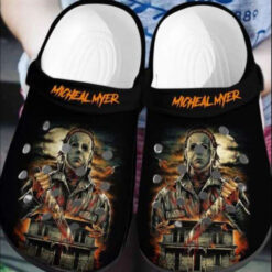 Halloween Black Michael Myers Crocband Clogs