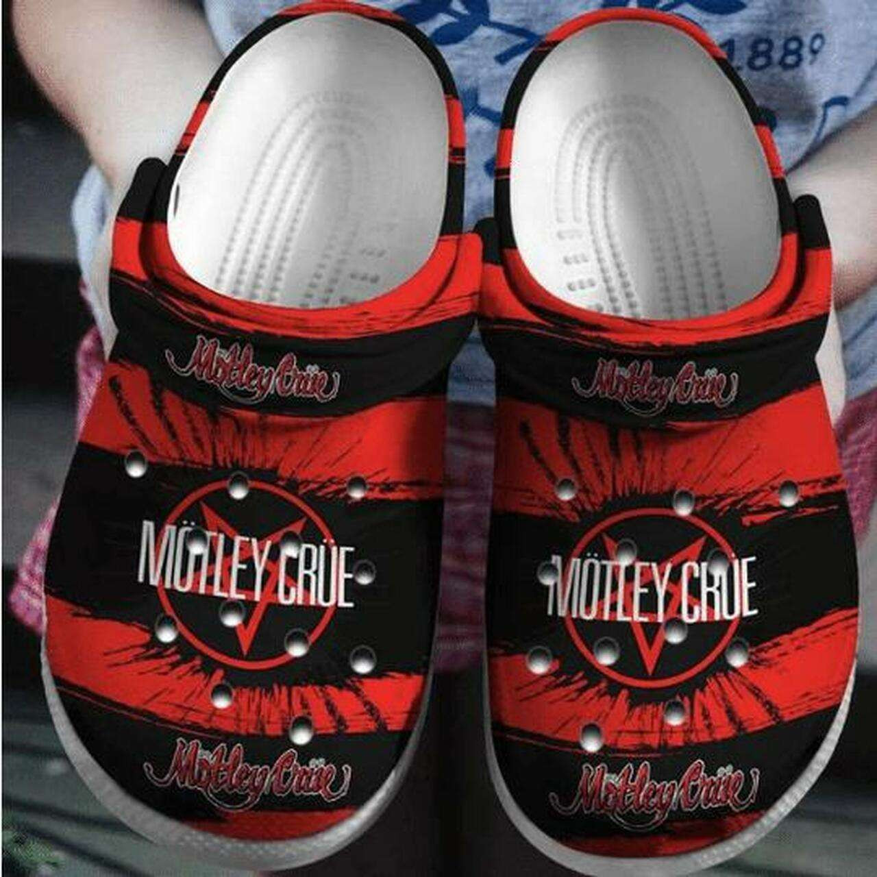 Motley Crue Rock Band Crocband Clogs