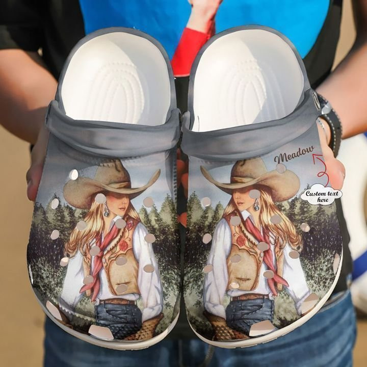 Cowgirl Personalized Classic Clogs Crocs Shoes
