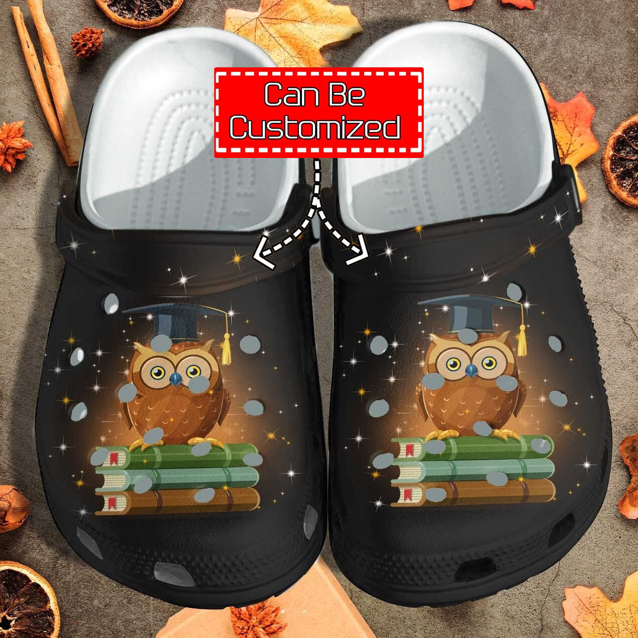 Custom Personalized Owl Book Lover Girl Love Book Clog Crocs Shoes