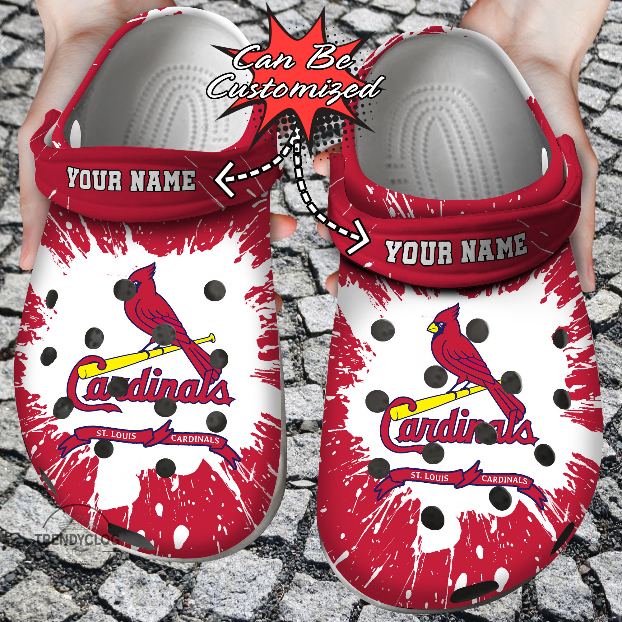 Baseball Personalized StL Cardinals Team Clog Crocs Shoes