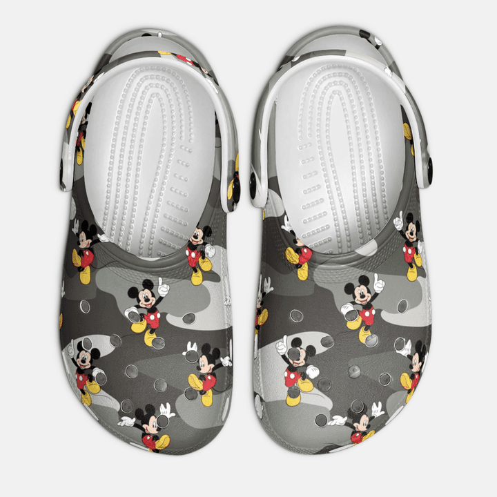 Mickey Mouse Army Camouflage Clogs Crocs Shoes