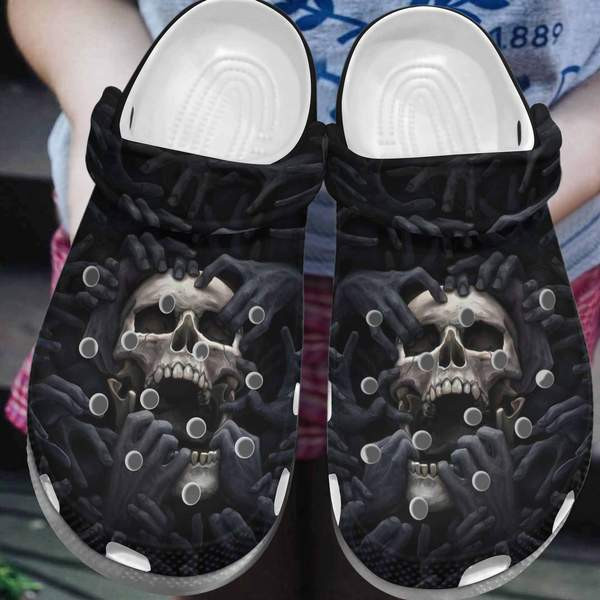 Black Skull clog Crocs ShoesCrocs Shoes Crocbland Clog Gifts For Men Son