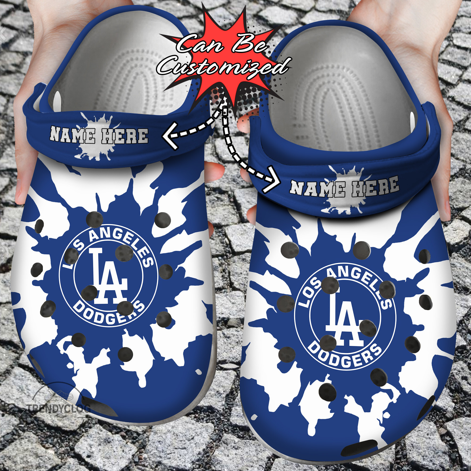 Baseball Personalized Dodgers Color Clog Crocs Shoes