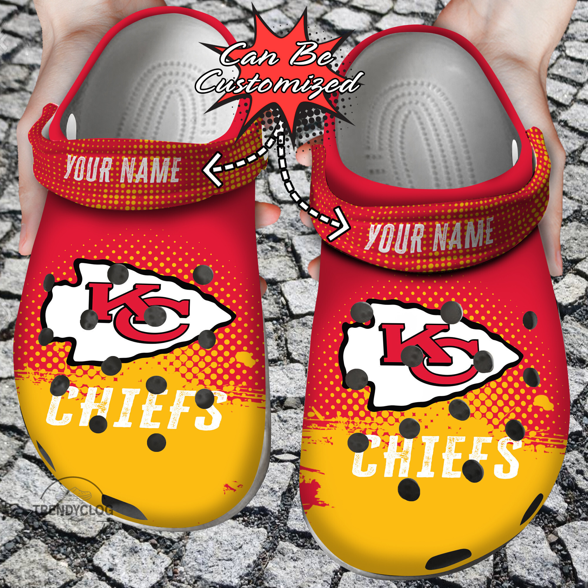 Football Personalized Chiefs Clog Crocs Shoes