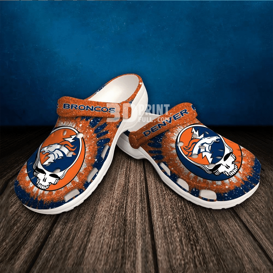 Broncos Custom Name Crocs Clog Shoes