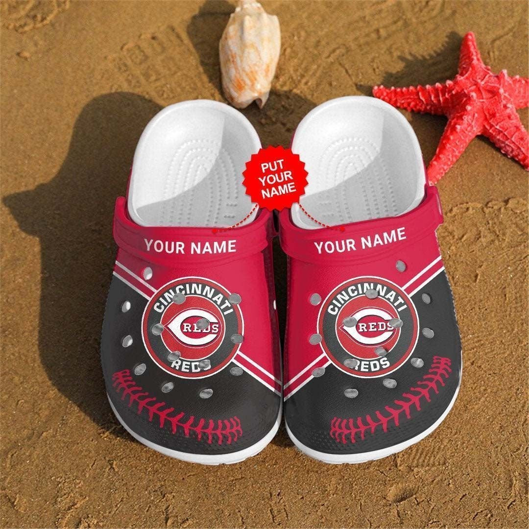 Custom Name Cincinnati Reds Rubber clog Crocs Shoescrocband Clogs Comfy Footwea