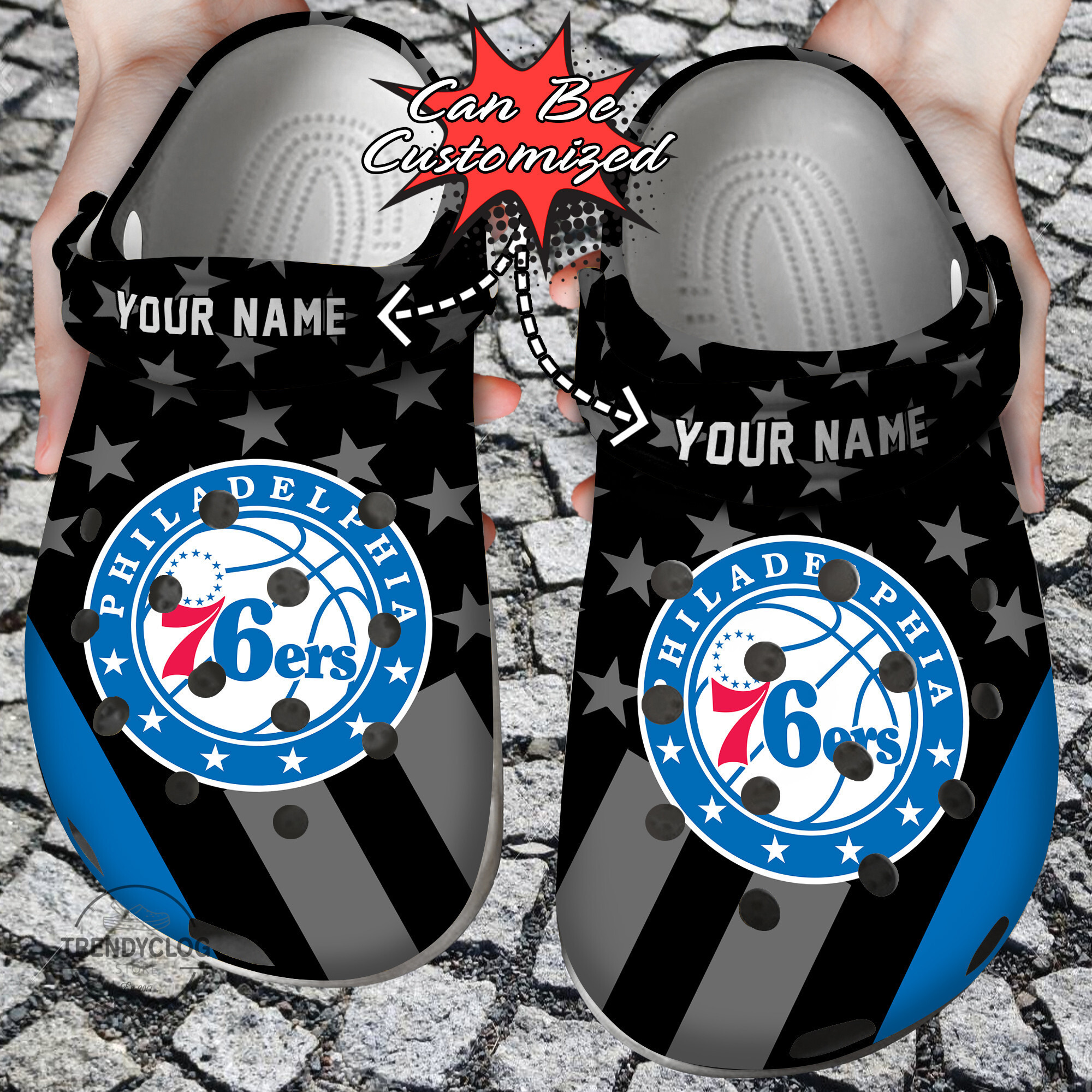 Basketball Personalized 76ers Clog Crocs Shoes