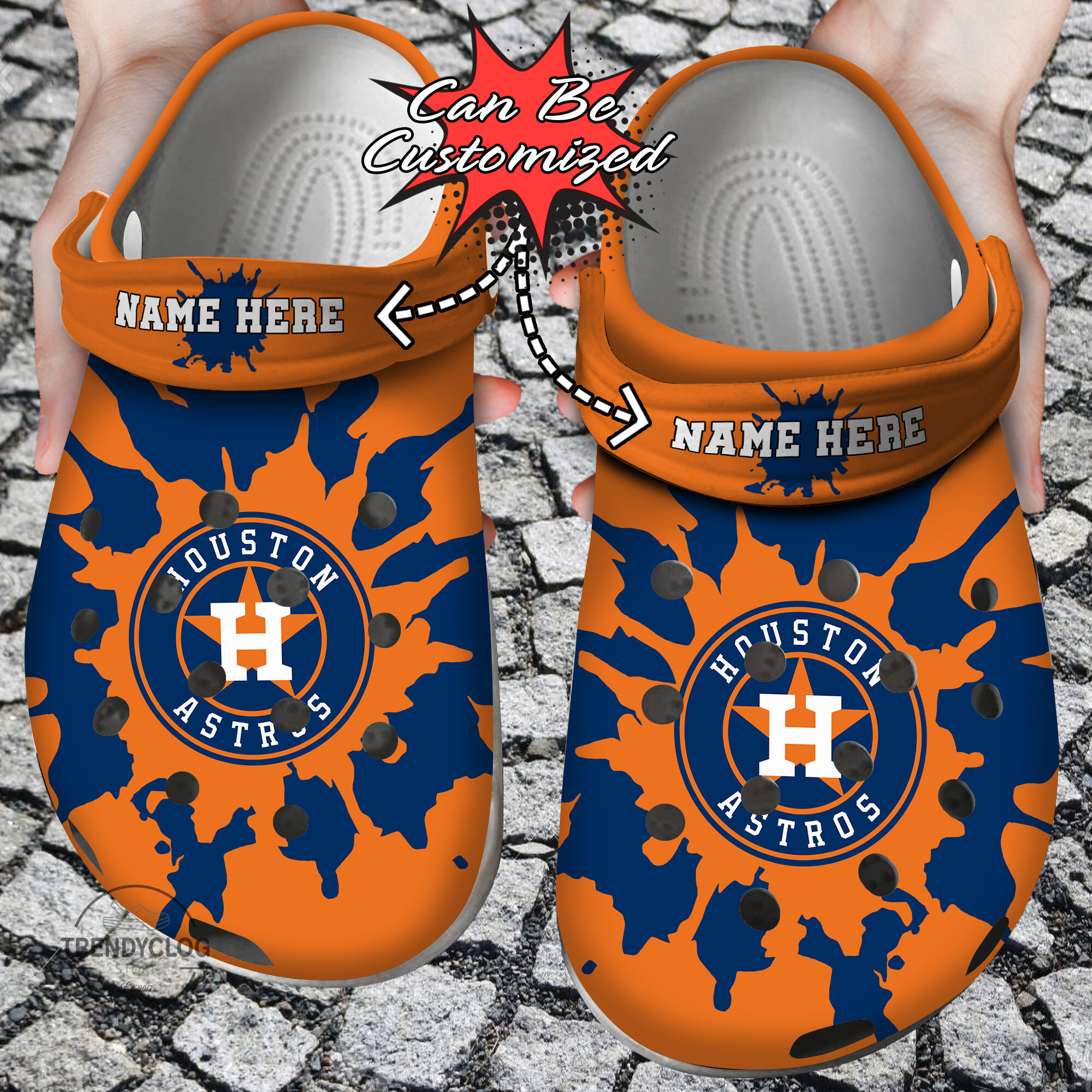 Baseball Personalized HAstros Color Splash Clog Crocs Shoes