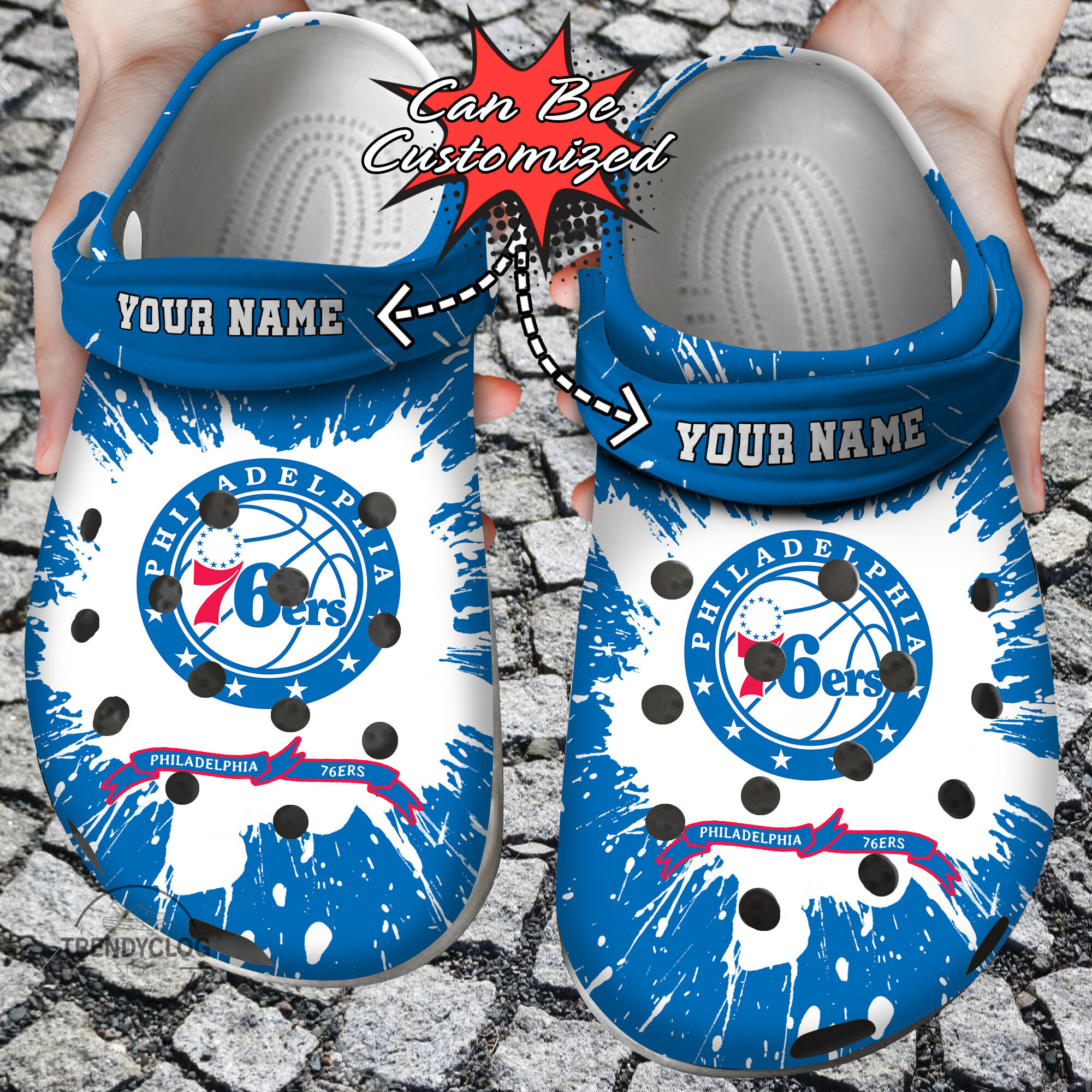 Basketball Personalized 76ers Clog Crocs Shoes