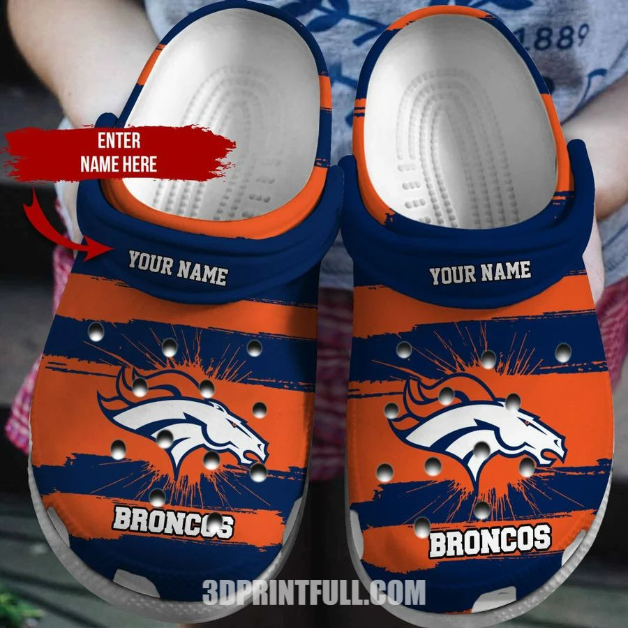 Customized Broncos Crocs Clog Shoes