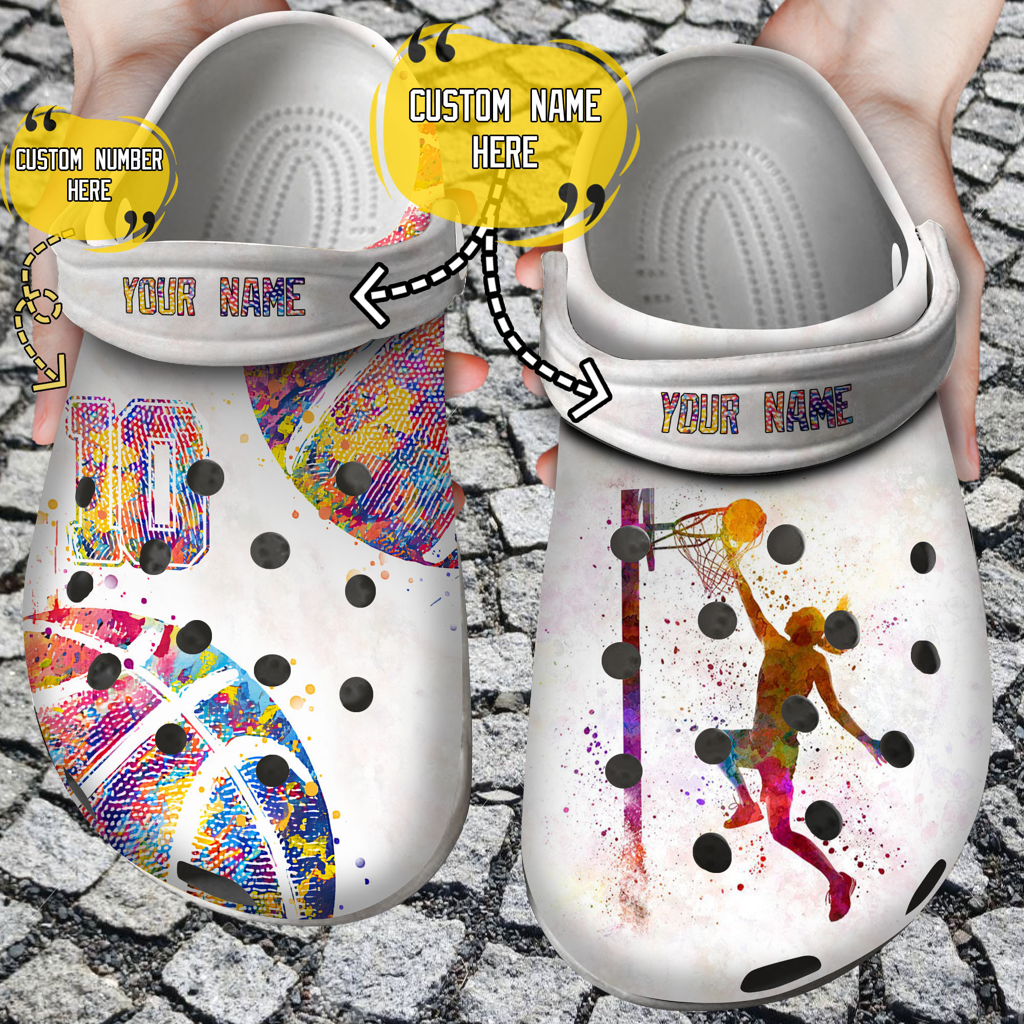 Basketball Crocs Basketball Personalized Player Clog Crocs Shoes