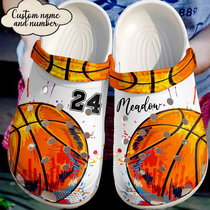 Basketball Crocs Basketball Personalized I Love Clog Crocs Shoes