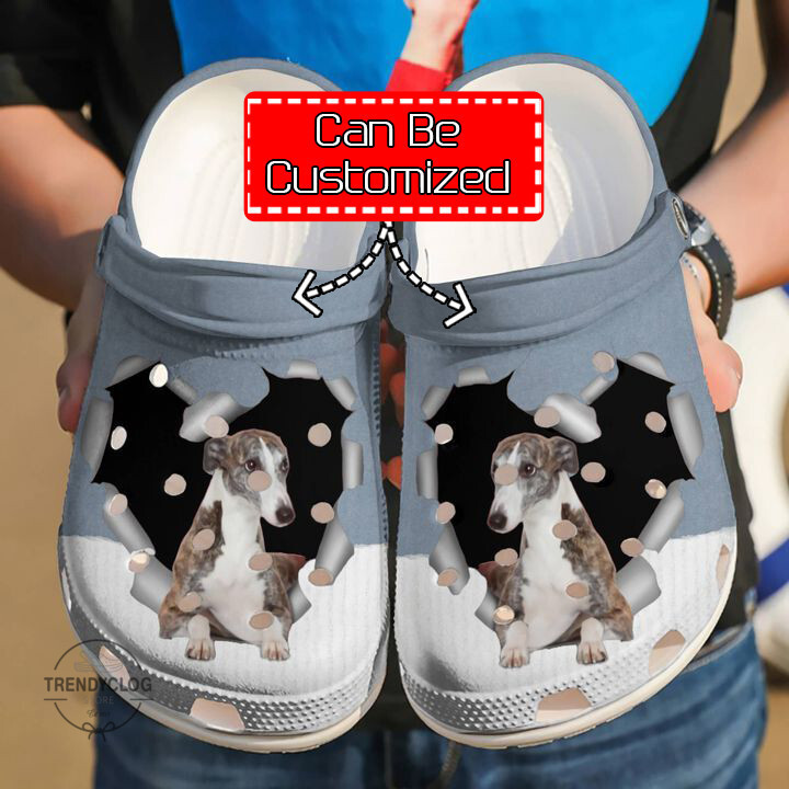 Dog Greyhound Paper Heart Clog Crocs Shoes