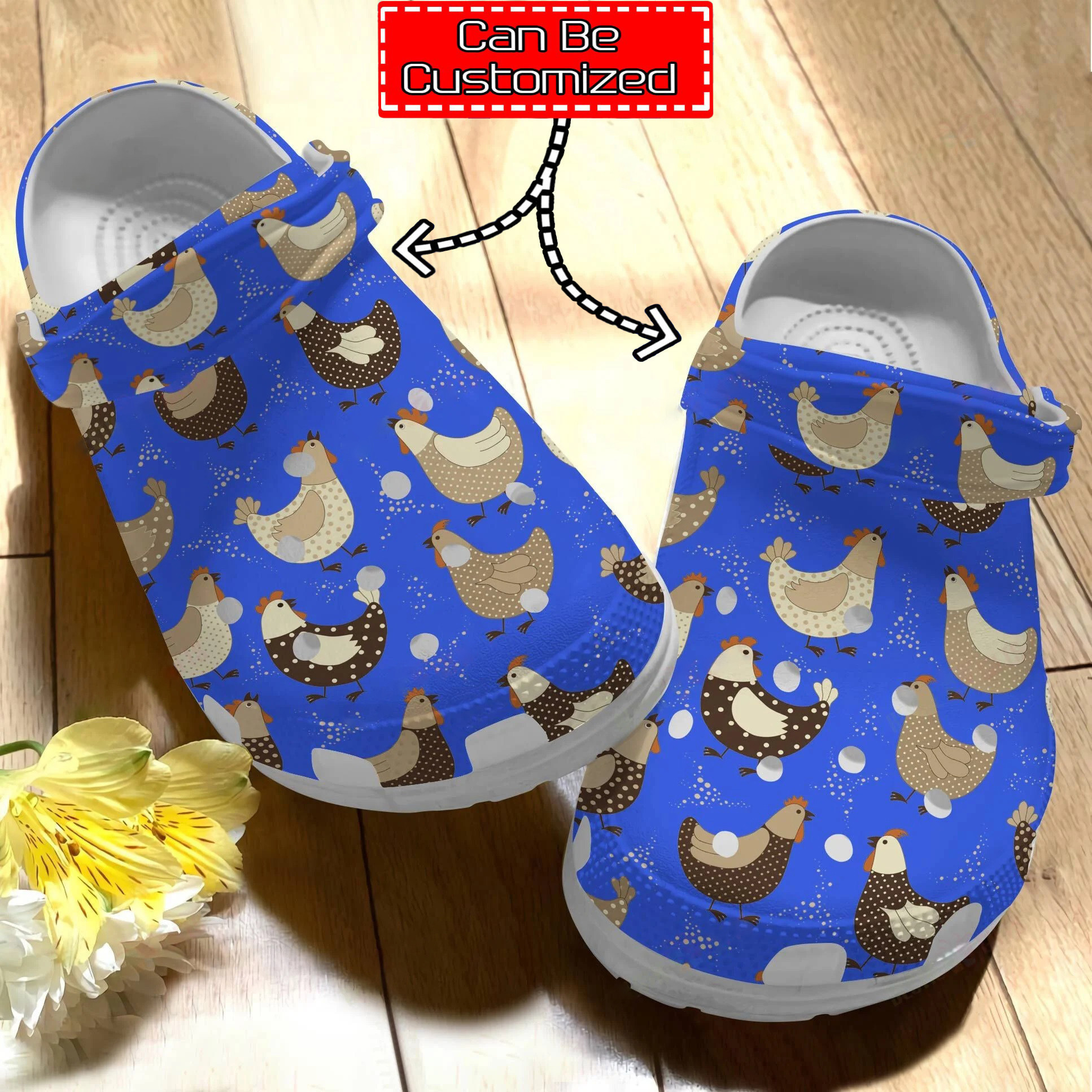 Chicken Print Personalized Chicken Family Pattern Clog Crocs Shoes