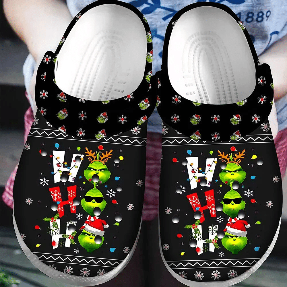 Hohoho Grinch Christmas Classic Clogs Crocs Shoes