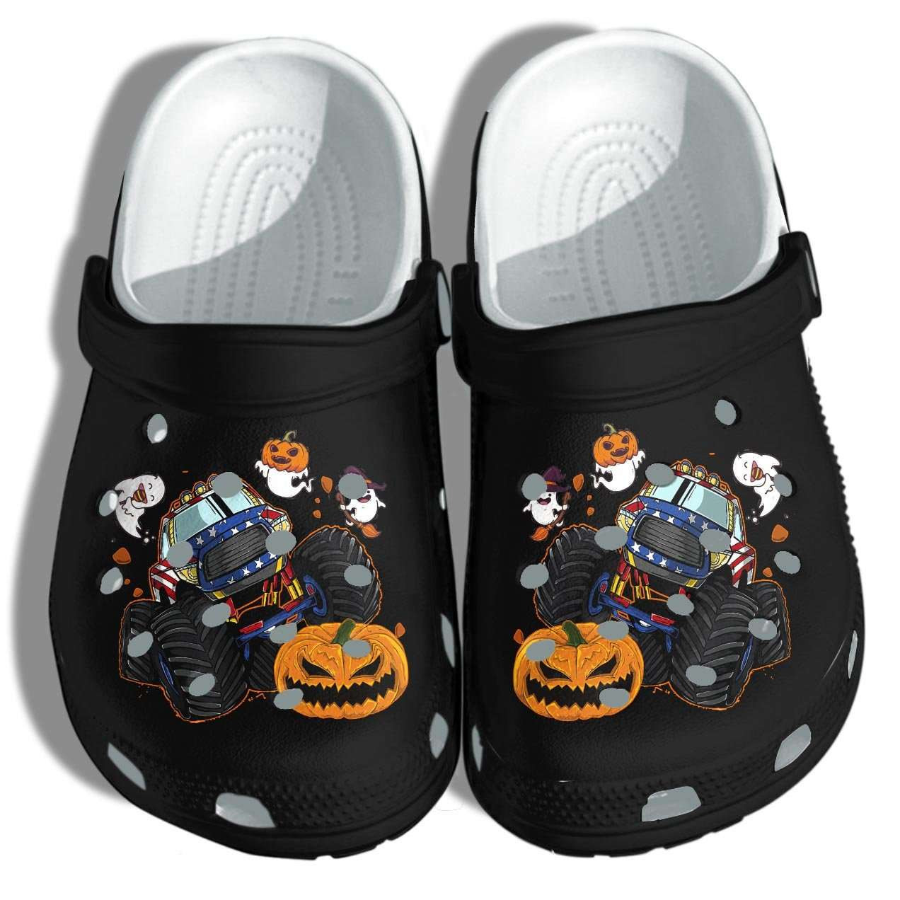 Halloween Pumpkin Monsters Truck Crocband Clogs Crocs Shoes