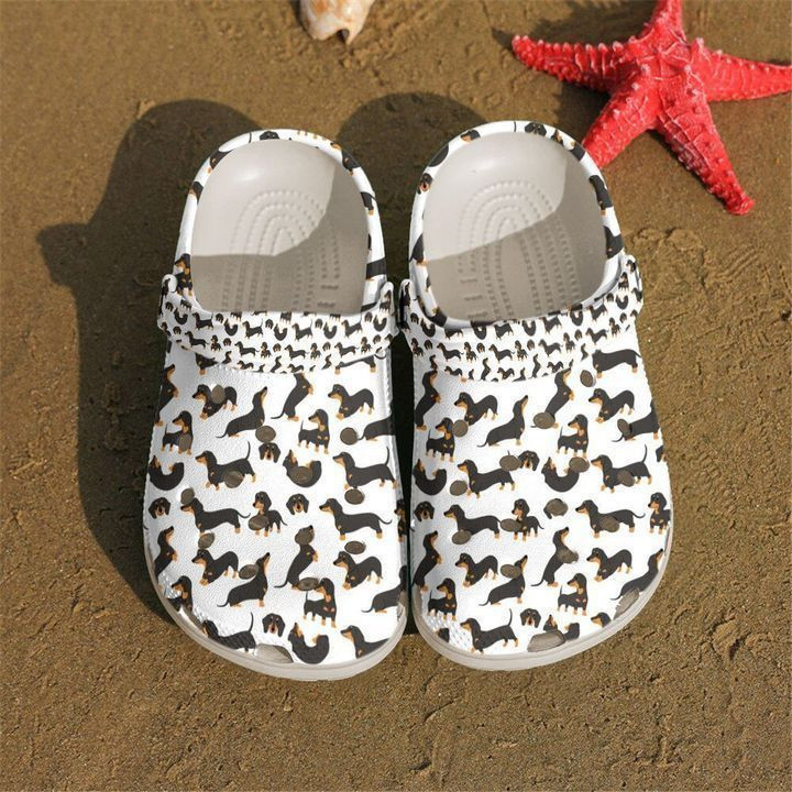 Dachshund Pattern Classic Clogs Crocs Shoes